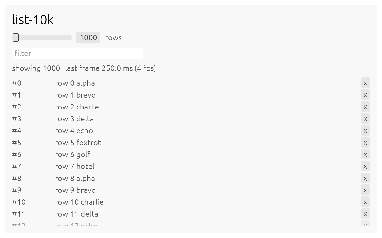 list-10k running